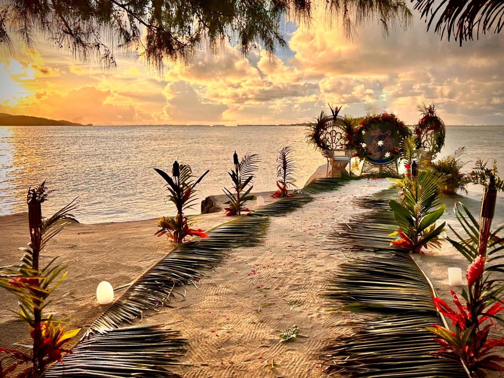 Hotel Eden Private Island Tahaa Patio  Exterior foto