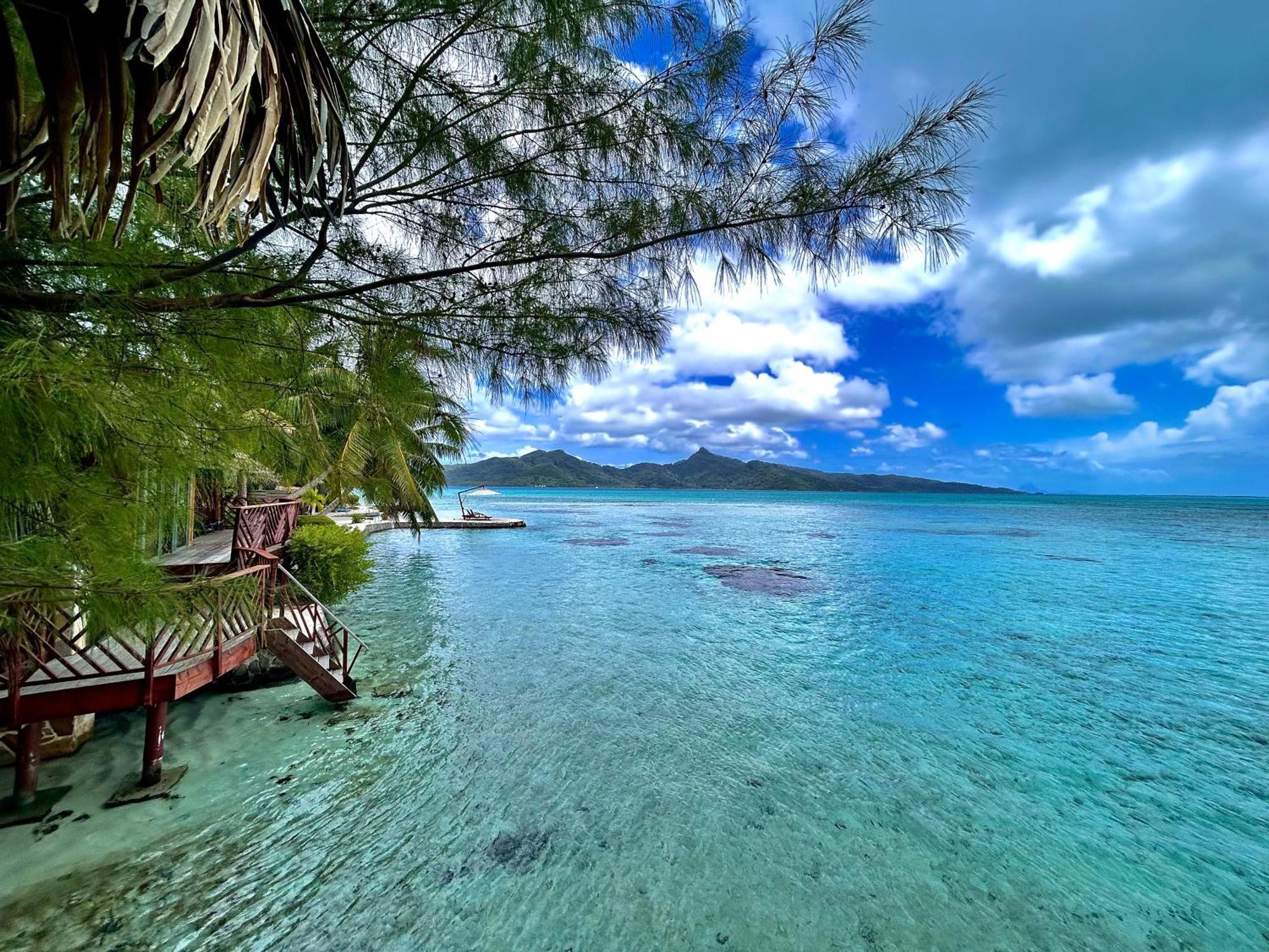 Hotel Eden Private Island Tahaa Patio  Exterior foto
