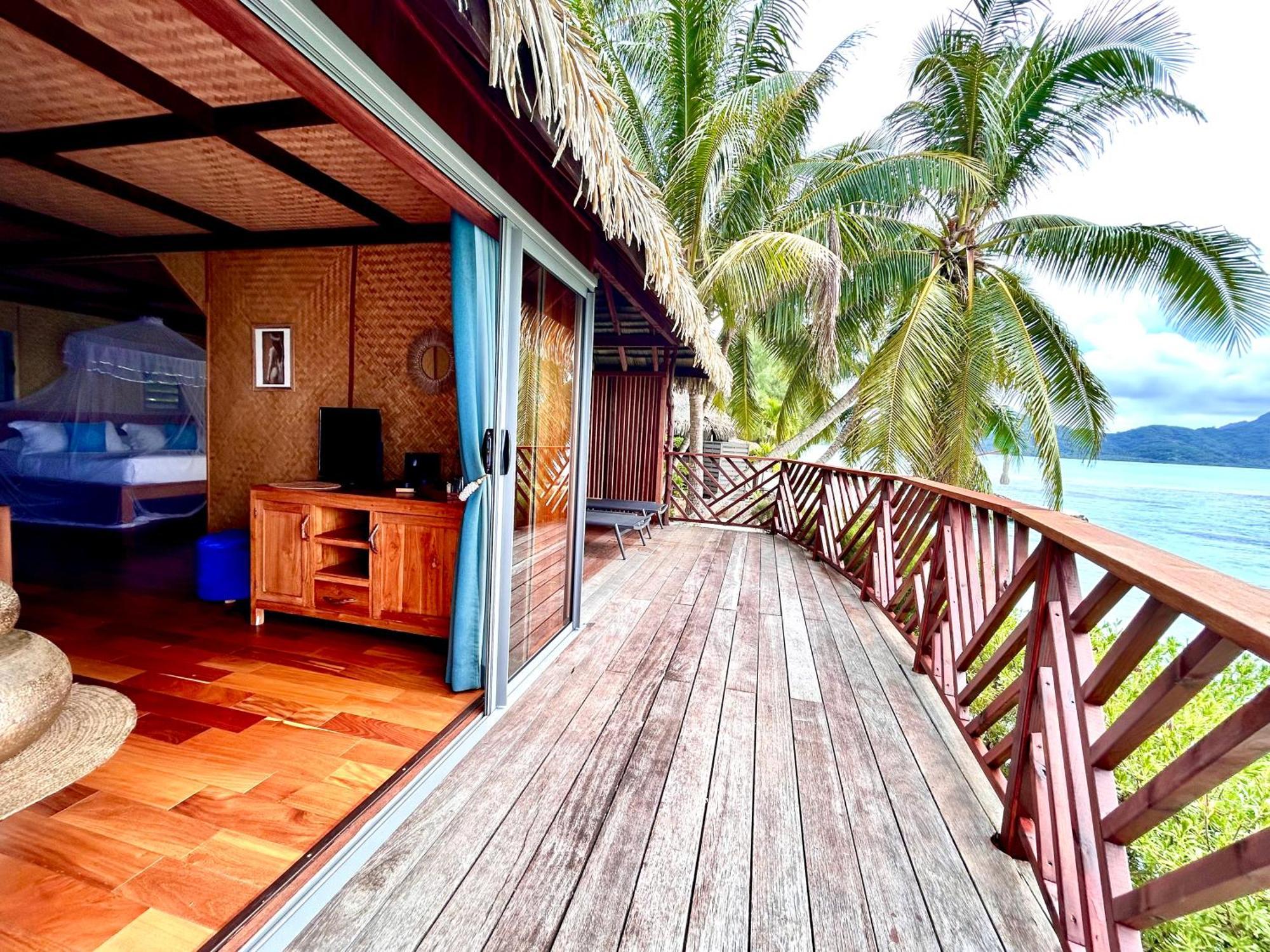 Hotel Eden Private Island Tahaa Patio  Exterior foto