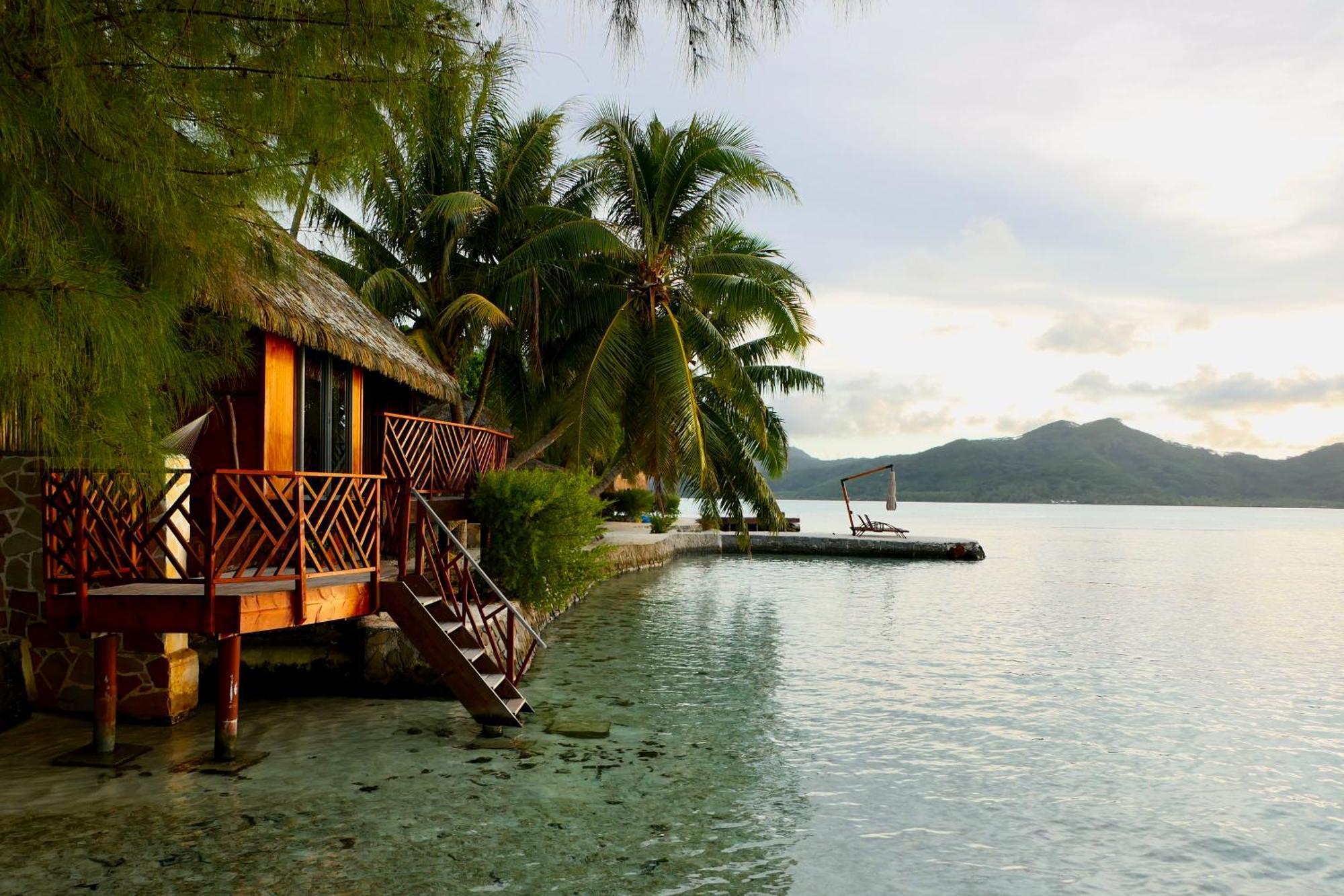 Hotel Eden Private Island Tahaa Patio  Exterior foto